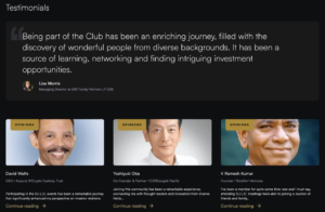 Participants of club gatherings, club members, investment project owners and investors regularly express their opinion about the Global Investment Leaders Club. 3.7.1.2. All testimonials and recommendations are being published on the gilc.club portal in the ‘Media’ section, subsection ‘Testimonials’. 